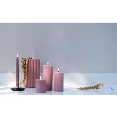 UYUNI LED Kerze Rustic 7,8x10 Cm Dusty Rose 2 UYUNI LED Kerze Rustic 7,8x10 Cm Dusty Rose – Bild 2