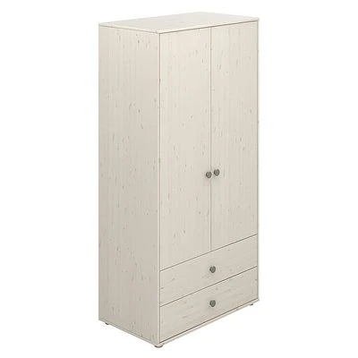 FLEXA Classic Kleiderschrank Mit 2 Türen U. 2 Schubladen Mattweiß/grün 1 FLEXA Classic Kleiderschrank Mit 2 Türen U. 2 Schubladen Mattweiß/grün