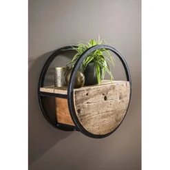 Rubjerg Design Wandregal Ø50cm Rund Mit Schublade Hartholz/Metall -Kinder Haushaltswaren Geschäft 7gvakca76gu04zuj9yn0aw3zf65v