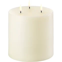 UYUNI LED Kerze 3 Flammig Smooth 15x15 Cm Ivory Sale