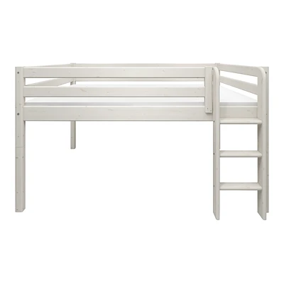 FLEXA Classic Halbhohes Bett 140x200cm Mit Senk. Leiter Mattweiß 2 FLEXA Classic Halbhohes Bett 140x200cm Mit Senk. Leiter Mattweiß – Bild 2