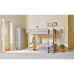 FLEXA Classic Kleiderschrank Mit 2 Türen U. 2 Schubladen Grau/rosa -Kinder Haushaltswaren Geschäft 7s8xrb80yeqntwern2qbw3ik6osk