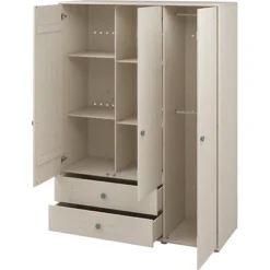 FLEXA Classic Kleiderschrank Mit 3 Türen U. 2 Schubladen Mattweiß/blau 15 FLEXA Classic Kleiderschrank Mit 3 Türen U. 2 Schubladen Mattweiß/blau -Kinder Haushaltswaren Geschäft 7uq7zcgkbjqlujmnh1addw74mtud