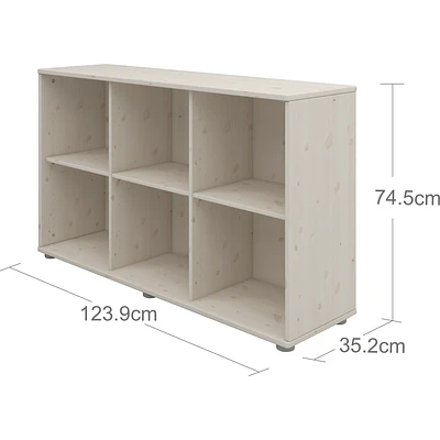 FLEXA Classic Bücherregal Mit 6 Fächern Mattweiß 4 FLEXA Classic Bücherregal Mit 6 Fächern Mattweiß – Bild 4