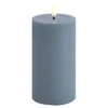 UYUNI LED Kerze Rustic 7,8x15 Cm Hazy Blue