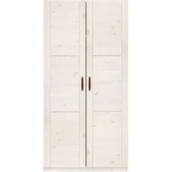 Lifetime Schrank 100cm Mit 2 Türen Und Kleiderstange Whitewash