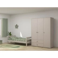 FLEXA Classic Kleiderschrank Mit 3 Türen U. 2 Schubladen Grau/grün -Kinder Haushaltswaren Geschäft 828iey7xxl1owbycrmsc11lni5j8