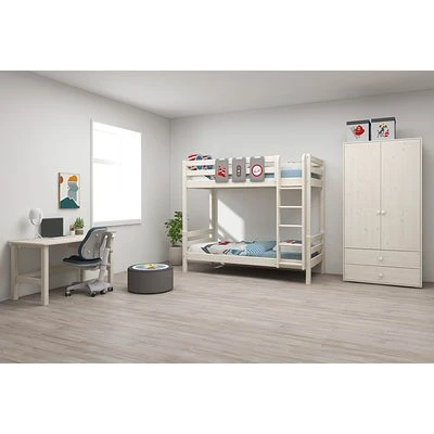 FLEXA Classic Hohes Etagenbett Mit Senkrechter Leiter Mattweiß 6 FLEXA Classic Hohes Etagenbett Mit Senkrechter Leiter Mattweiß – Bild 6