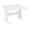 Lifetime Schreibtisch 120cm Höhenverstellbar/schrägstellbar Weiß Lackiert