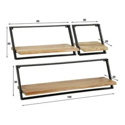 Rubjerg Design Wandregal Lean 3er Set Akazie Massiv Natur -Kinder Haushaltswaren Geschäft 8ez5klhzr9bkd7nuha1jijj2nc04