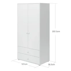 FLEXA Roomie Kleiderschrank Mit 2 Türen Und 2 Schubladen Weiß 8 FLEXA Roomie Kleiderschrank Mit 2 Türen Und 2 Schubladen Weiß -Kinder Haushaltswaren Geschäft 8gomfy9wm6c9abvllt5aossgb3dp