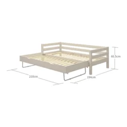 FLEXA Classic Bett 90x200cm Mit Ausziehbett Mattweiß -Kinder Haushaltswaren Geschäft 8muun529f1r59uq3vv5pb07kzc51
