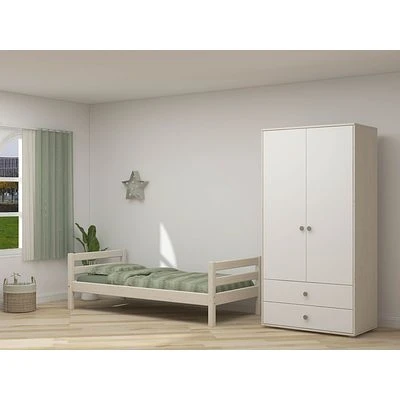 FLEXA Classic Kleiderschrank Mit 2 Türen U. 2 Schubladen Mattweiß/Lack Weiß/grün 6 FLEXA Classic Kleiderschrank Mit 2 Türen U. 2 Schubladen Mattweiß/Lack Weiß/grün – Bild 6