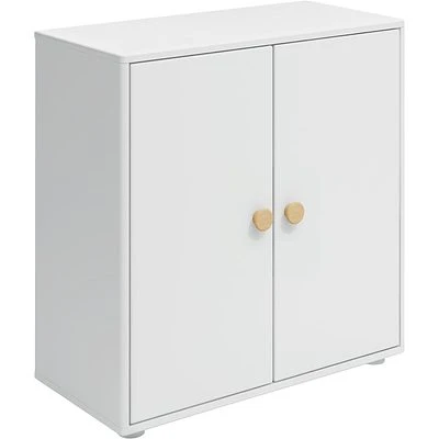 FLEXA Roomie Mini Bücherregal Mit 2 Türen Weiß/eiche 3 FLEXA Roomie Mini Bücherregal Mit 2 Türen Weiß/eiche – Bild 3