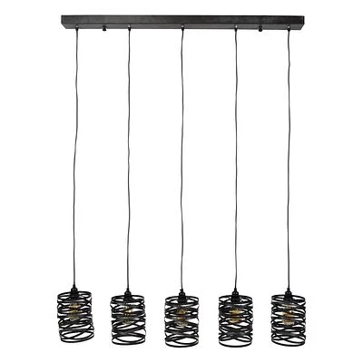 Rubjerg Design Hängeleuchte Spindel 5 Leuchten Metall Schiefergrau 2 Rubjerg Design Hängeleuchte Spindel 5 Leuchten Metall Schiefergrau – Bild 2