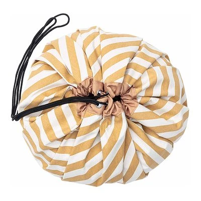 Play&Go Prints 2 In 1 Spielzeugsack Stripes Mustard 1 Play&Go Prints 2 In 1 Spielzeugsack Stripes Mustard