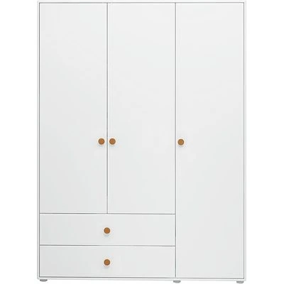 FLEXA Roomie Kleiderschrank Mit 3 Türen Und 2 Schubladen Weiß/gelb 2 FLEXA Roomie Kleiderschrank Mit 3 Türen Und 2 Schubladen Weiß/gelb – Bild 2