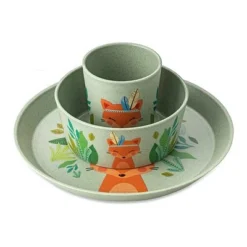 Koziol Kleiner Teller + Schale + Becher CONNECT HARRY Organic Green 3er-Set