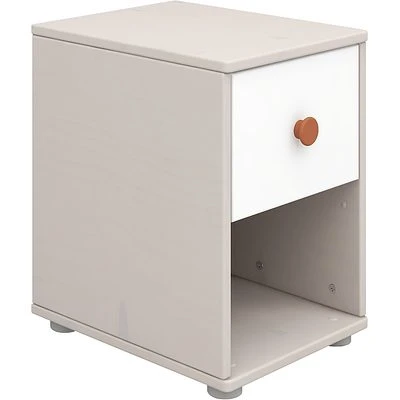 FLEXA Classic Kommode Mit 1 Schublade Grau/Lack Weiß/rosa 1 FLEXA Classic Kommode Mit 1 Schublade Grau/Lack Weiß/rosa