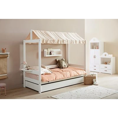 Lifetime Himmelbett Breeze Mit Dachkonstruktion Für Stoffdach Und Deluxe Lattenrost Weiß Lackiert 2 Lifetime Himmelbett Breeze Mit Dachkonstruktion Für Stoffdach Und Deluxe Lattenrost Weiß Lackiert – Bild 2