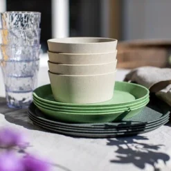 Koziol Geschirrset 16-teilig CONNECT SET BERGEN Nature Ash Grey/nat Leaf Green/nat Desert Sand 16er-Set -Kinder Haushaltswaren Geschäft 9cc2bti07ewt5ppy84955tytwk52