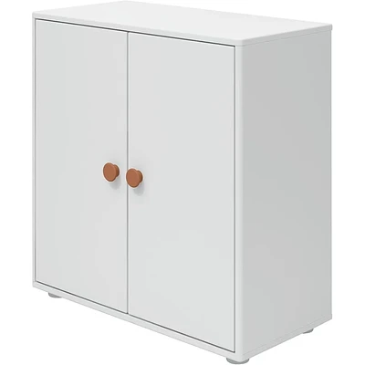 FLEXA Roomie Mini Bücherregal Mit 2 Türen Weiß/rosa 1 FLEXA Roomie Mini Bücherregal Mit 2 Türen Weiß/rosa