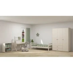 FLEXA Classic Kleiderschrank Mit 3 Türen U. 2 Schubladen Mattweiß/grün 12 FLEXA Classic Kleiderschrank Mit 3 Türen U. 2 Schubladen Mattweiß/grün -Kinder Haushaltswaren Geschäft 9etbnvkz54ht4hanxinygicgzqx4