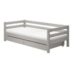 FLEXA Classic Bett 90x200cm Mit 2 Schubladen Grau Lasiert