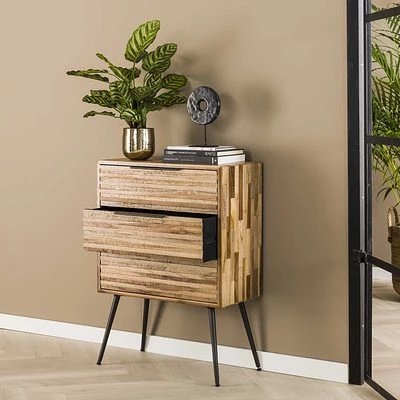 Rubjerg Design Kommode Teca Strip Mit 3 Schubladen Teakholz Verwittert 2 Rubjerg Design Kommode Teca Strip Mit 3 Schubladen Teakholz Verwittert – Bild 2