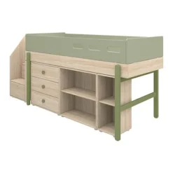 FLEXA Popsicle Halbhohes Bett Mit Treppe Kiwi 11 FLEXA Popsicle Halbhohes Bett Mit Treppe Kiwi -Kinder Haushaltswaren Geschäft 9knzq1a1ch9bz6zt9457de2dxniv
