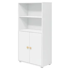 FLEXA Roomie Midi Bücherregal Mit 2 Türen Weiß/eiche