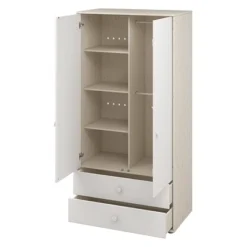 FLEXA Classic Kleiderschrank Mit 2 Türen U. 2 Schubladen Mattweiß/Lack Weiß -Kinder Haushaltswaren Geschäft a8aiphj3aozntvojfx2l0r19e6ra