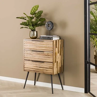 Rubjerg Design Kommode Teca Strip Mit 3 Schubladen Teakholz Verwittert 1 Rubjerg Design Kommode Teca Strip Mit 3 Schubladen Teakholz Verwittert