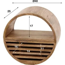 Rubjerg Design Wandregal Tweak Ø40 Cm 1 Schublade Mangoholz Massiv Sandfarben -Kinder Haushaltswaren Geschäft abjakub31h86d75uei7lg4hlg5ue