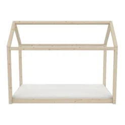 FLEXA Cottage Bett Holzhaus 90x200cm Natur -Kinder Haushaltswaren Geschäft ag4kcgdr144pgs8bz310yuothhs1