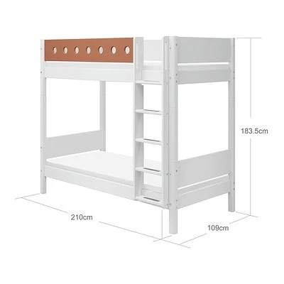 FLEXA White Hohes Etagenbett 90x200 Cm Mit Senkrechter Leiter Weiß/rotviolett 4 FLEXA White Hohes Etagenbett 90x200 Cm Mit Senkrechter Leiter Weiß/rotviolett – Bild 4