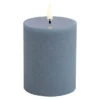 UYUNI LED Kerze Rustic 7,8x10 Cm Hazy Blue