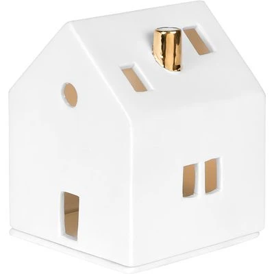 Räder Lichthaus Goldene Schornstein Porzellan Weiß 2 Räder Lichthaus Goldene Schornstein Porzellan Weiß – Bild 2