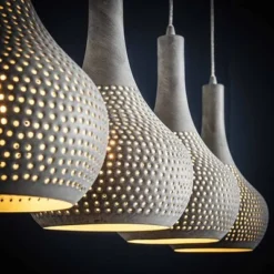 Rubjerg Design Hängeleuchte Punsch Kegel 4 Leuchten Metall Grau -Kinder Haushaltswaren Geschäft anzd3ugznz88taa14jxs79qd9o3o