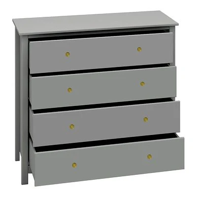 FLEXA Luna Kommode Mit 4 Schubladen Grau 3 FLEXA Luna Kommode Mit 4 Schubladen Grau – Bild 3