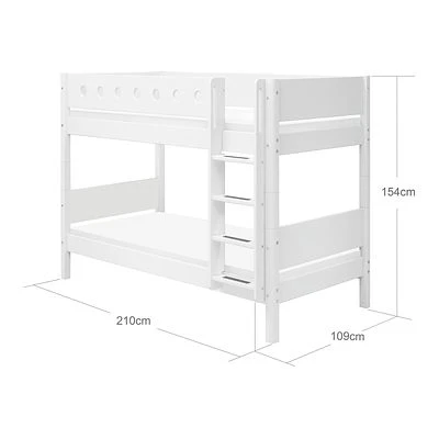 FLEXA White Etagenbett Mit Senkrechter Leiter Weiß 4 FLEXA White Etagenbett Mit Senkrechter Leiter Weiß – Bild 4