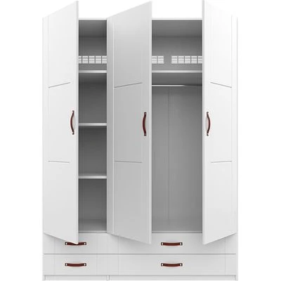 Lifetime Schrank 150cm Mit 3 Türen Und 4 Schubladen Weiß Lackiert 2 Lifetime Schrank 150cm Mit 3 Türen Und 4 Schubladen Weiß Lackiert – Bild 2