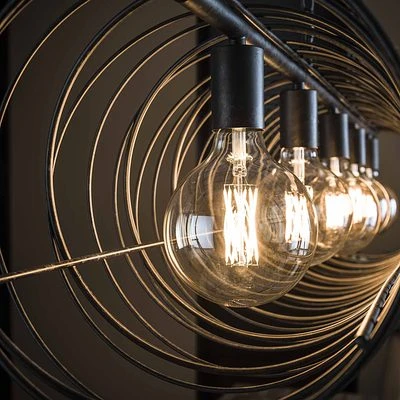 Rubjerg Design Hängeleuchte Spirale 5 Leuchten Metall Schwarz 4 Rubjerg Design Hängeleuchte Spirale 5 Leuchten Metall Schwarz – Bild 4