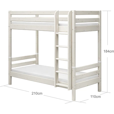 FLEXA Classic Hohes Etagenbett Mit Senkrechter Leiter Mattweiß 4 FLEXA Classic Hohes Etagenbett Mit Senkrechter Leiter Mattweiß – Bild 4