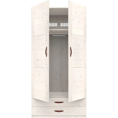 Lifetime Schrank 100cm Mit 2 Türen, 2 Böden Und 2 Schubladen Whitewash 2 Lifetime Schrank 100cm Mit 2 Türen, 2 Böden Und 2 Schubladen Whitewash – Bild 2