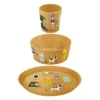 Koziol Kleiner Teller + Schale + Becher CONNECT ZOO Nature Wood 3er-Set
