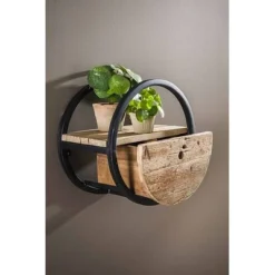 Rubjerg Design Wandregal Ø40cm Rund Mit Schublade Hartholz/Metall -Kinder Haushaltswaren Geschäft bnfh1btrfsg7jn0t7rfpr43cktk3