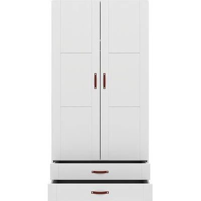 Lifetime Schrank 100cm Mit 2 Türen, 2 Böden Und 2 Schubladen Weiß Lackiert 3 Lifetime Schrank 100cm Mit 2 Türen, 2 Böden Und 2 Schubladen Weiß Lackiert – Bild 3