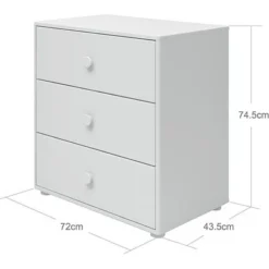 FLEXA Roomie Kommode Mit 3 Schubladen Weiß 9 FLEXA Roomie Kommode Mit 3 Schubladen Weiß -Kinder Haushaltswaren Geschäft btijxjkcrm4v24oic7tn9qfqdxqi