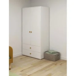 FLEXA Roomie Kleiderschrank Mit 2 Türen Und 2 Schubladen Weiß/gelb -Kinder Haushaltswaren Geschäft byhp2jw5avrdie6ihm05p714p8n0